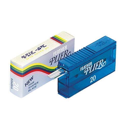 Feather Plier Hair Razor Blades - (2 Pack of 20) - Hair Straight Razor Blade Refills for Hair Cutting- For Professional Hair Cutters- Made in Japan - Image 4